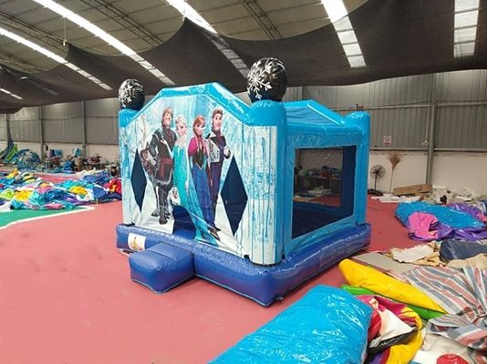 Unisex Frozen Inflatable Castle Bouncer House com cores opcionais