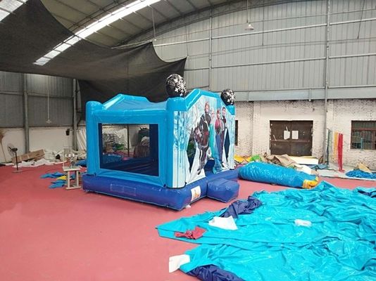 Unisex Frozen Inflatable Castle Bouncer House com cores opcionais