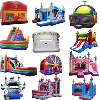 Mova os seus filhos com este portable castelo inflável bouncer slide combo