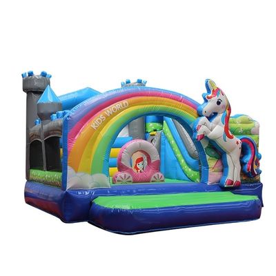 PVC Kids Inflável Unicorn Bouncer Commercial Unicorn Castelo com Blower Incluído