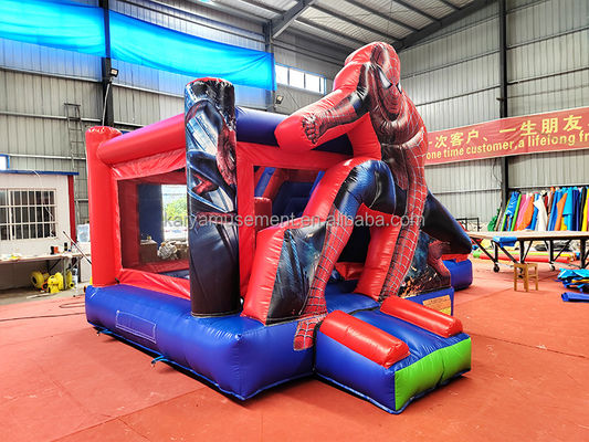 Crianças PVC Tarpaulin inflável castelo salto com slide e impressão digital