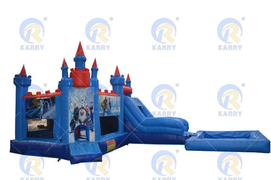 Castelo da Princesa de cor personalizada / Slide Combo PORTABLE Frozen Theme PVC Bouncy Castle