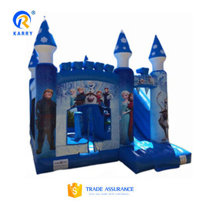 Castelo da Princesa de cor personalizada / Slide Combo PORTABLE Frozen Theme PVC Bouncy Castle