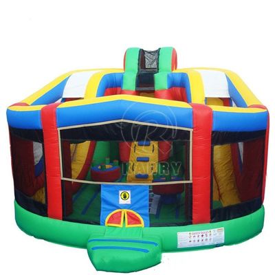 Aluguer de festas Crianças Casa de salto inflável com combo de slides divertida e cor personalizada