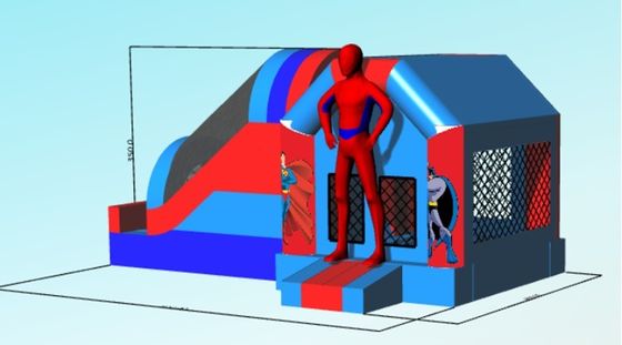 4*7*3.5m ou tamanho personalizado Homem-Aranha inflável Slide combo para festa