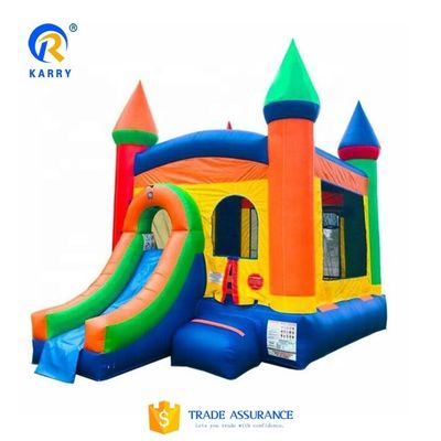 Características PORTABLE inflável castelo de segurança com escorrega comercial inflável castelo