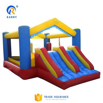 Características PORTABLE inflável castelo de segurança com escorrega comercial inflável castelo