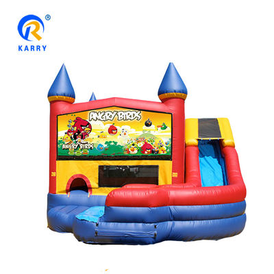 Combo de escorregador de castelo inflável para crianças Material de PVC Unisex Ireful Birds Bounce House