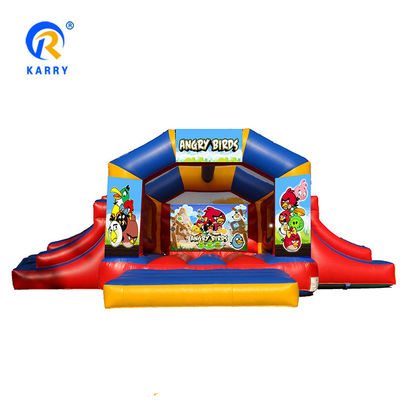 Combo de escorregador de castelo inflável para crianças Material de PVC Unisex Ireful Birds Bounce House