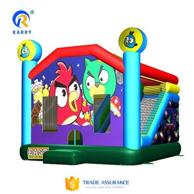Combo de escorregador de castelo inflável para crianças Material de PVC Unisex Ireful Birds Bounce House