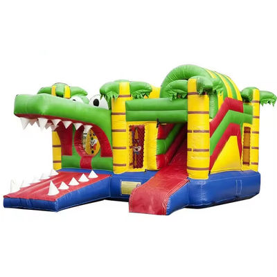 EN14960 Salto de pista de obstáculos com castelo inflável com deslizamento combinado
