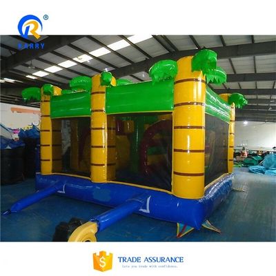 EN14960 Salto de pista de obstáculos com castelo inflável com deslizamento combinado