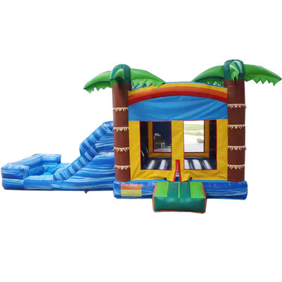 Palmeira Unisex Castelo de Salto Inflável Castelo de Salto com piscina e área de salto