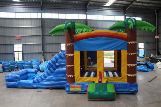 Palmeira Unisex Castelo de Salto Inflável Castelo de Salto com piscina e área de salto