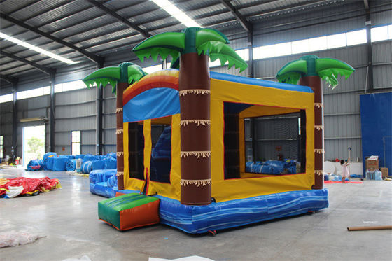 Palmeira Unisex Castelo de Salto Inflável Castelo de Salto com piscina e área de salto