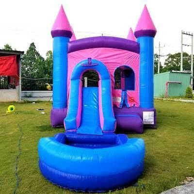 Explodir Moonwalk Bouncer Salto Bounce House Castelo Bouncy Combo com pool slide