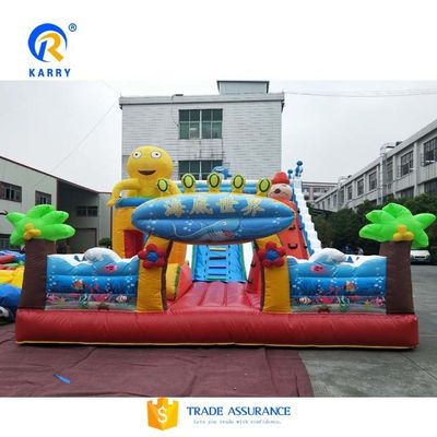 14 anos até Certificado EN14960 Inflável Bounce Fun City para parque de diversões ao ar livre