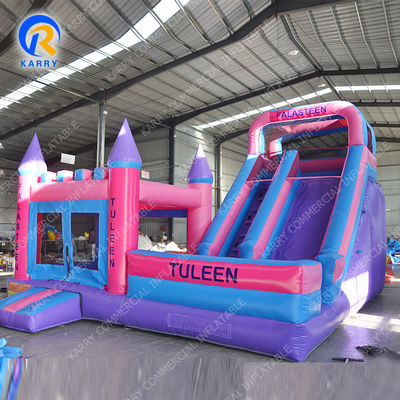 Tamanho personalizado Slide de salto molhado seco combo inflável Moonwalk salto castelo