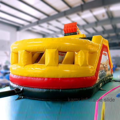 Personalize personagem de slide duplo Monster Truck Inflável Castelo Bouncy para crianças