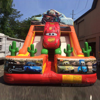 Personalize personagem de slide duplo Monster Truck Inflável Castelo Bouncy para crianças