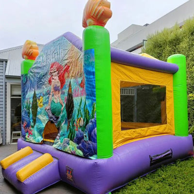 Dimensão personalizada Mermaid inflável comercial saltar do ar casa de segurança para parque