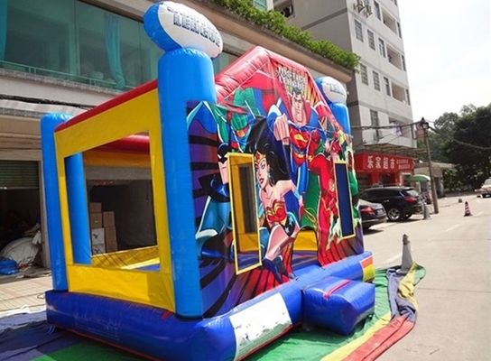 Serviço de OEM profissional Liga da Justiça inflável Castelo de saltos há 14 anos