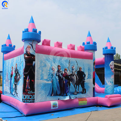 Área de Jogos ao Ar Livre Cores personalizadas Inflavel Castelo Bouncy Slide Bouncer tema congelado
