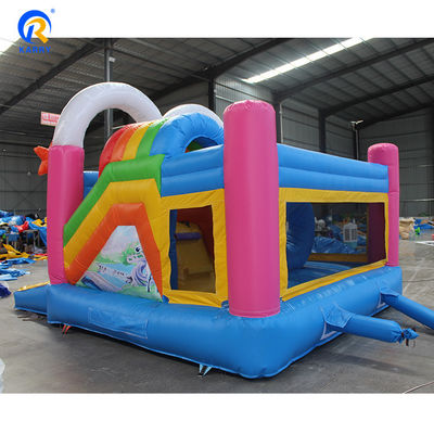 Unisex PORTABLE Rainbow Unicorns Castelo Salto Salteador Slide Combo em Cor do Arco-íris