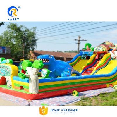 Slide de água inflável portátil saltar divertida cidade explodir para cima bouncer com slide duplo largo