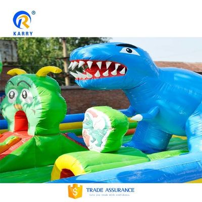 Slide de água inflável portátil saltar divertida cidade explodir para cima bouncer com slide duplo largo