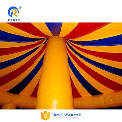EN71/EN14960/CE Certificado Partida de circo Castelo de segurança inflável com desenho de carrossel