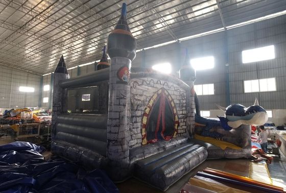 Centro de atividades inflável para crianças com castelo personalizável e casa de saltos