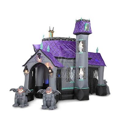 PORTABLE temática de Halloween inflável casa assombrada de salto para entretenimento de adultos