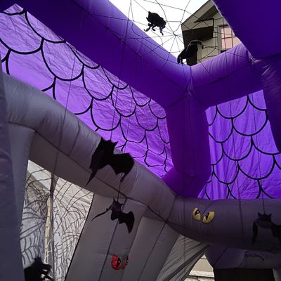 PORTABLE temática de Halloween inflável casa assombrada de salto para entretenimento de adultos