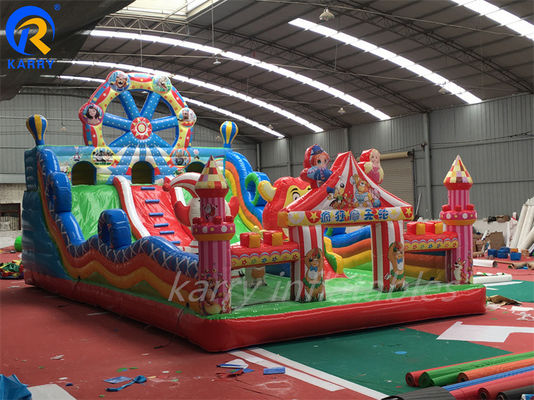 EN71/CE Cidade de diversão grande e inflável certificada para parques