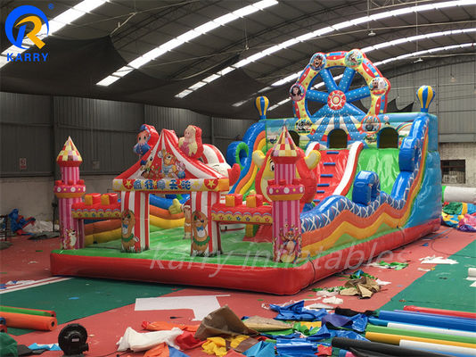 EN71/CE Cidade de diversão grande e inflável certificada para parques