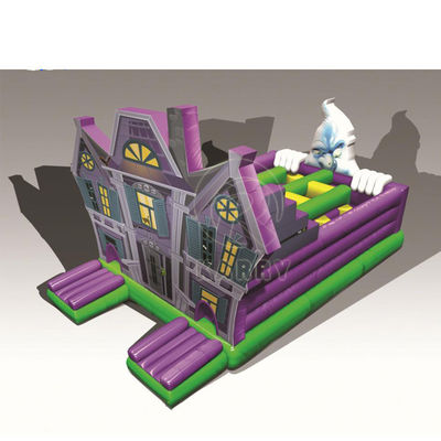 PORTABLE Mais Popular Casa Assombrada do Halloween Obstáculo Inflavel Castelo de Forcados