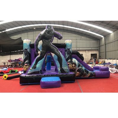 Certificado CE Impressão de desenhos animados Casa de salto inflável e combinação de slides para festa