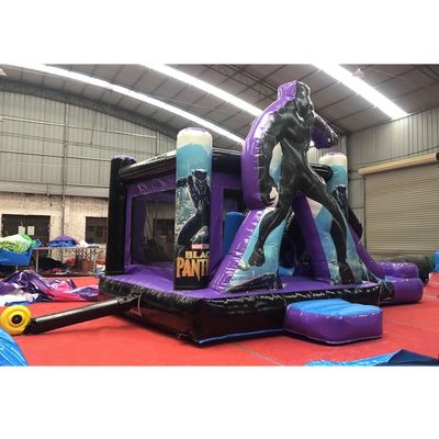 Certificado CE Impressão de desenhos animados Casa de salto inflável e combinação de slides para festa