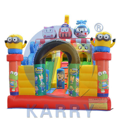 Peter Pan Temática Castelo Salto Slide Combo Jumpers infláveis divertidos com lona de PVC