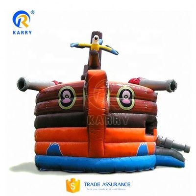 Jogos ao ar livre Barco pirata Combo Jumper com escorregas infláveis e casa de segurança