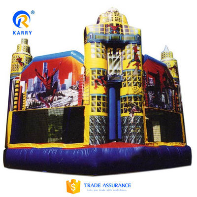 PVC cor personalizada Homem-Aranha Castelo saltável para crianças inflável jogos esportivos ao ar livre