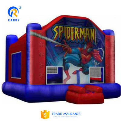 PVC cor personalizada Homem-Aranha Castelo saltável para crianças inflável jogos esportivos ao ar livre