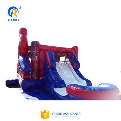 Parque de Jogos Inflável Homem-Aranha Casa de Salto Combo Slide para Crianças e Adultos
