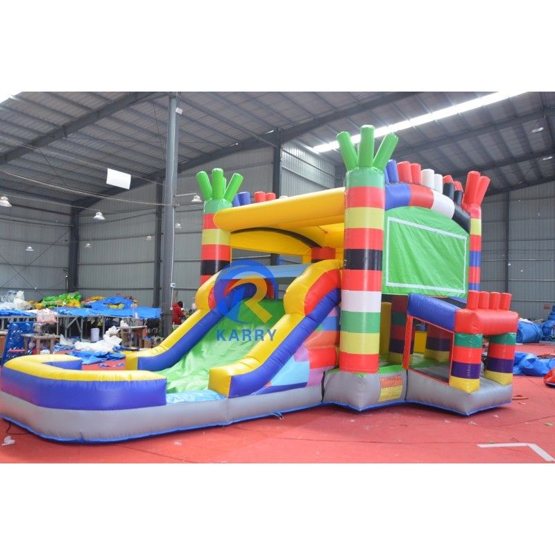 14 Anos de idade Negócios de qualidade Inflable Casa de salto com escorrega e piscina