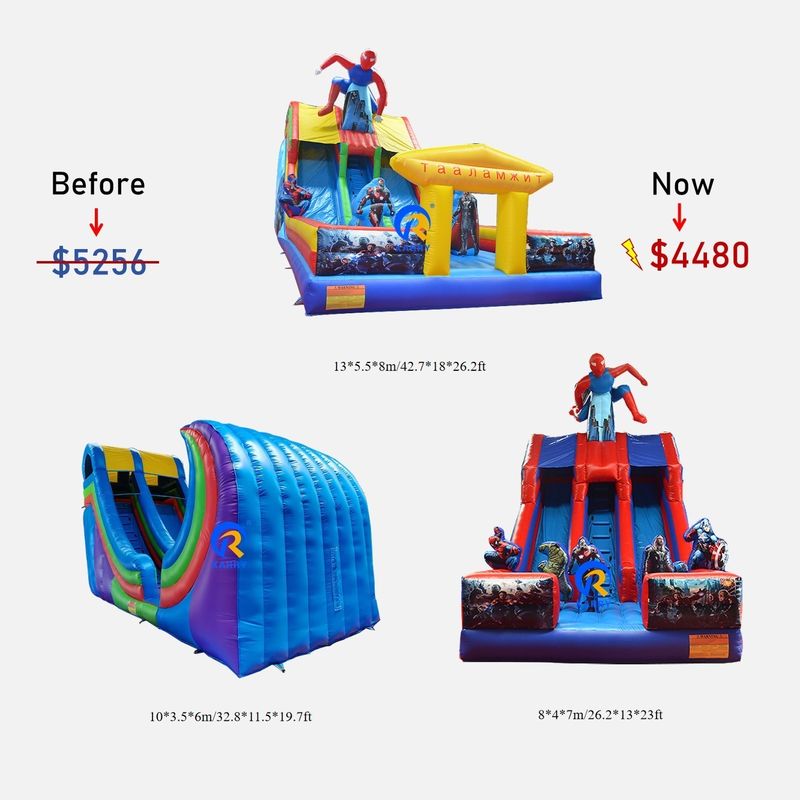 Slides infláveis do Homem-Aranha para crianças A adição perfeita ao seu inventário de aluguer de festas