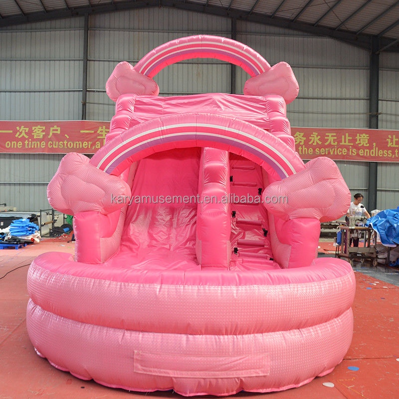 Meninas Pink inflável 26 pés piscina de escorrega de água Perfeito para aluguel comercial e diversão