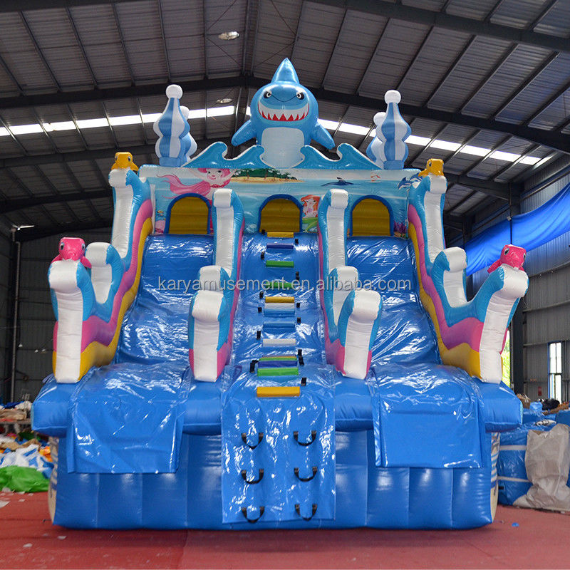 Slides de piscina infláveis para crianças Slide aquático comercial de PVC