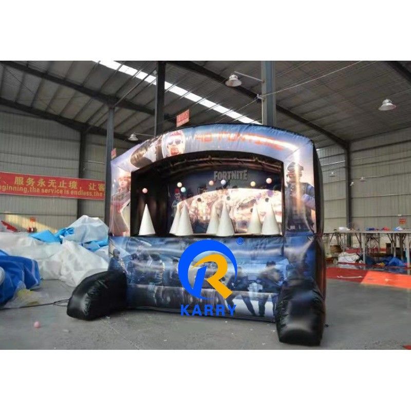Lançamento de jogo de tiro interativo Cama de salto inflável com sopro e cor personalizada