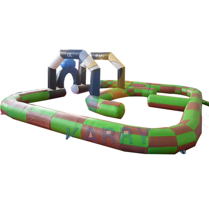 Amusement Impressão digital PVC Pára-choques inflável pista de carro para diversão interior ou exterior